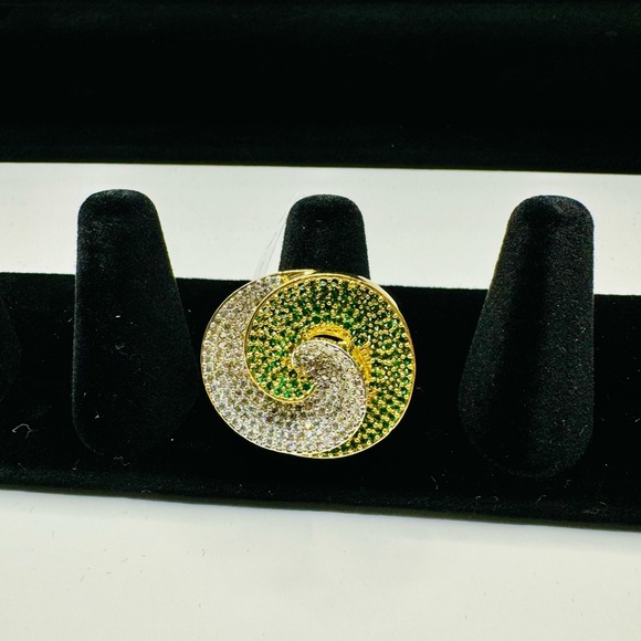 Adjustable Finger Cubic Zirconia Fashion Ring - Picture 2 of 3